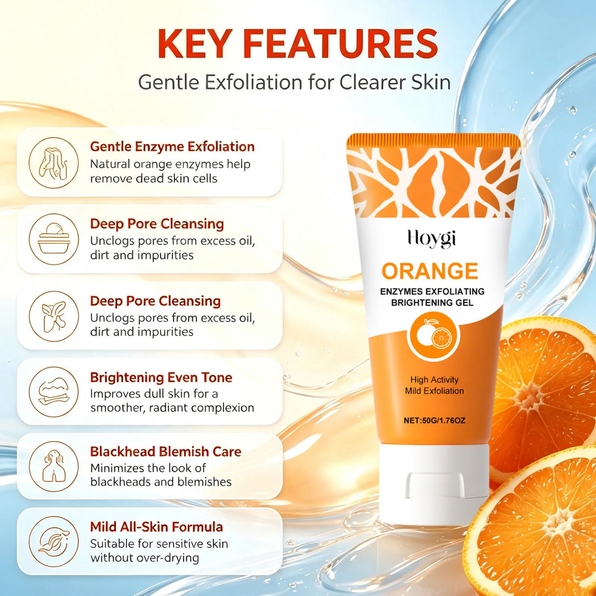 Enzymes Exfoliating Brightening Gel Salicylic Acid Blackhead Dead Skin Remover Cleansing Shrink Pores Brightening Delicate Skin