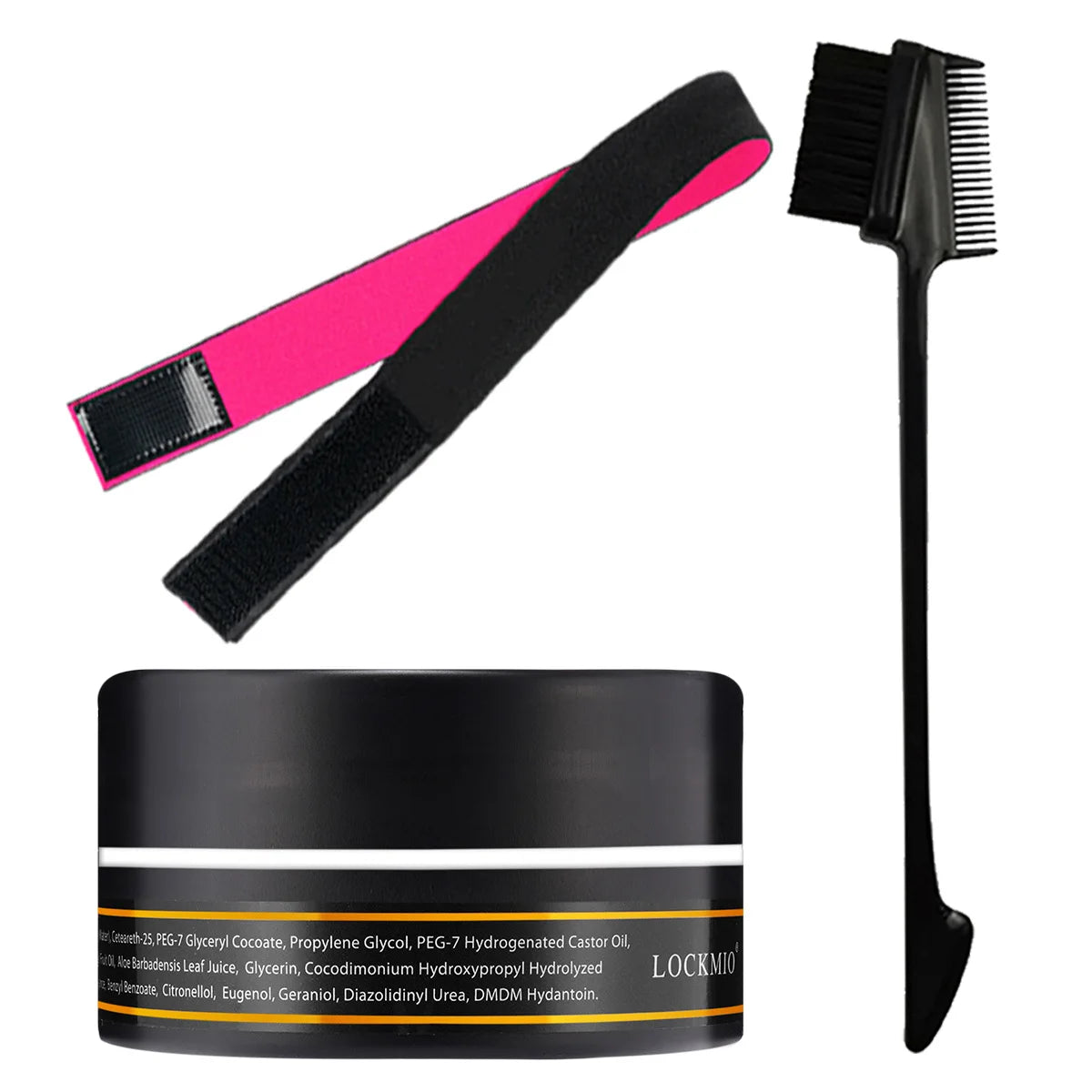 LOCKMIO 150g Edge Control Gel Hair or Wigs Styling Product Baby Bangs Hair Pomade Finishing Mud Anti-Frizz Nourishing Wax Cream
