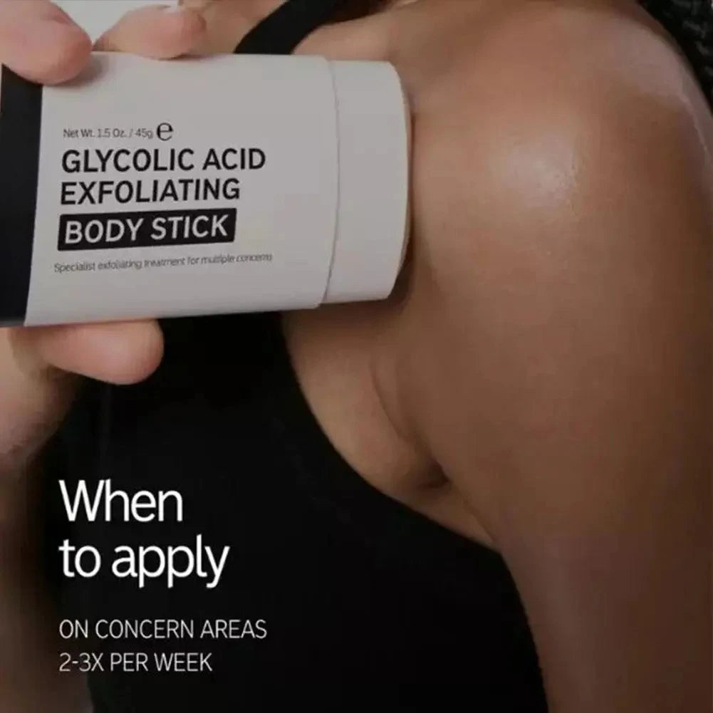 Exfoliating Body Stick Multiple Glycolic Acid Cleaning Long-lasting Moisturizing Nourishing Smoothing Skin Care