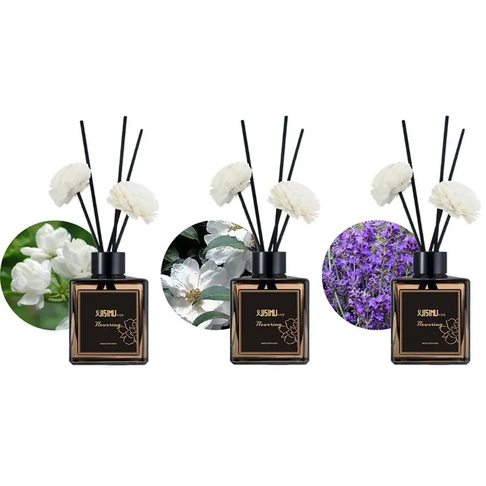 Long Lasting Gardenia Scent Premium Reed DiffuserHome Fragrance Liquid for Living Room Bedroom Odor Remover Hotel Aroma Diffuser