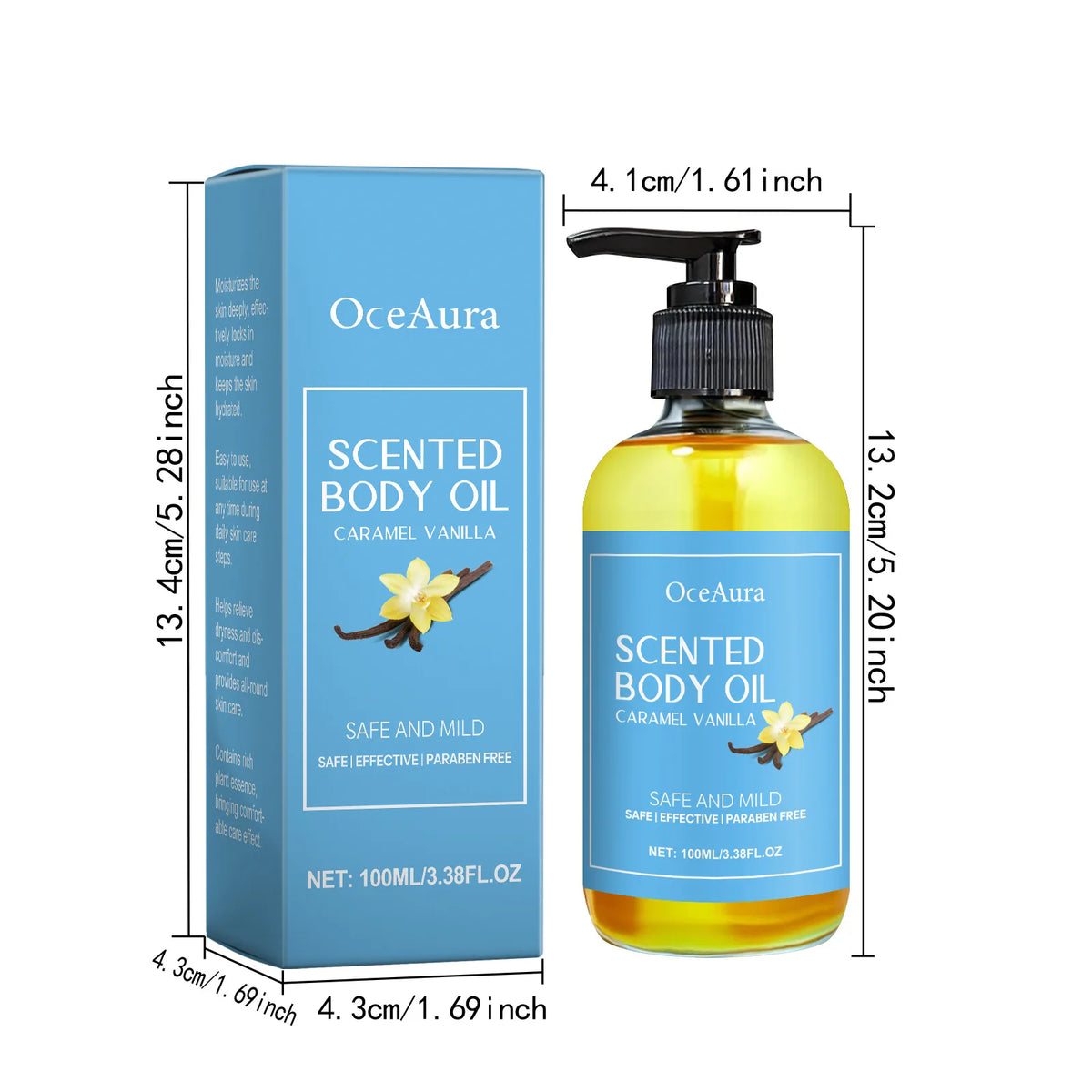 Scented Body Oil Long Lasting Moisturizing Stress Relief Deep Nourishing Muscle Relaxing Soften Smoothing Skin Body Massage Oil