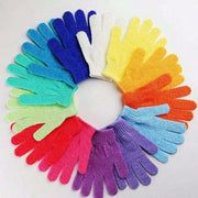 Nylon Exfoliating Bath Brush Gloves Double Sided Exfoliating Gloves for Beauty Spa Massage Skin Shower Scrubber