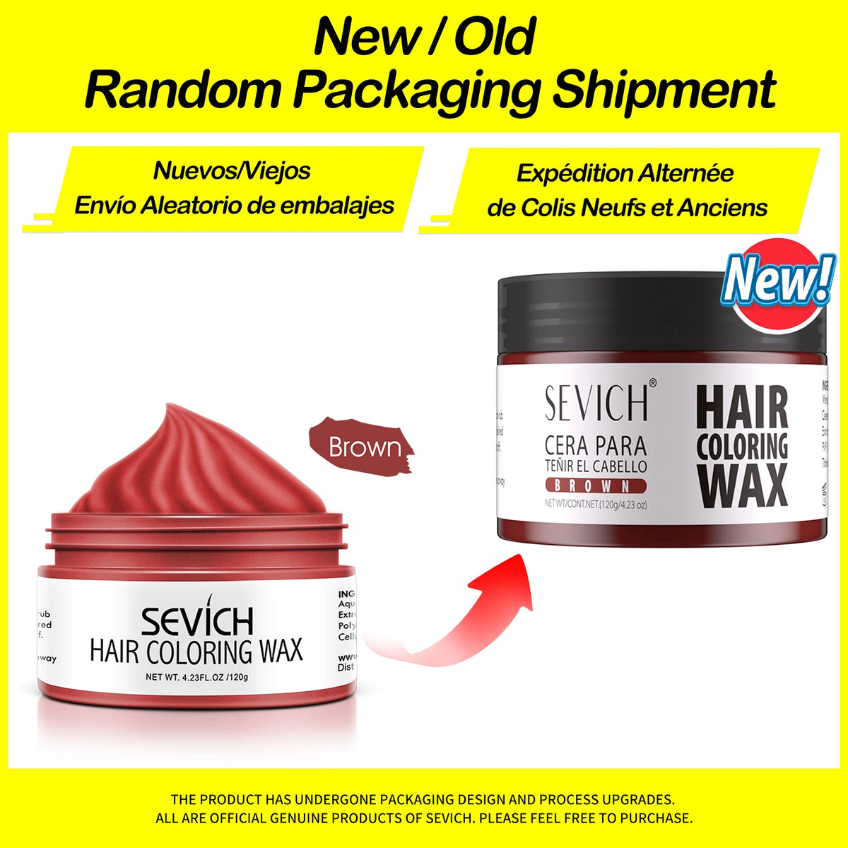 SEVICH 120g Hair Colour Wax Easy To Wash DIY Hairs Dyed Mud Dye for Eyebrow Beards Coloring Styling Temporary Hair Colour Cream